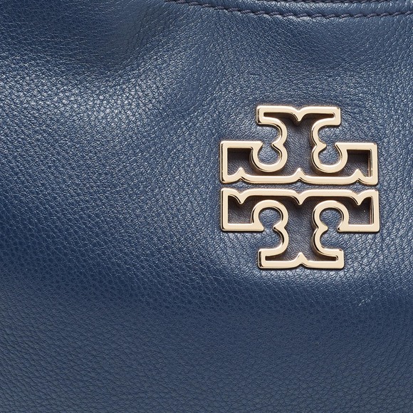 TORY BURCH Blue Leather McGraw Slouchy Tote - Picture 5 of 8
